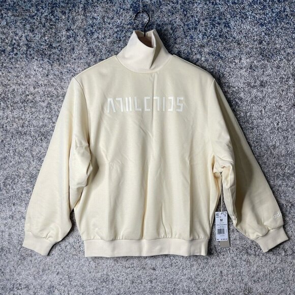 Fear of God Tops - Fear of God Adidas Athletics Mock Pale Yellow Sweatshirt Women’s Medium IS8714